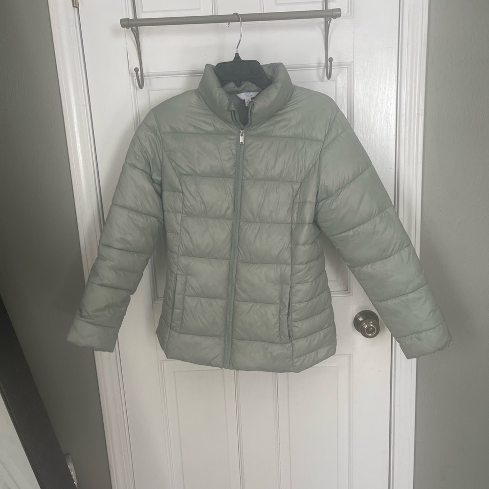 Women's Light Green Puffer Jacket